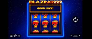 Blazing 777 slot game screenshot