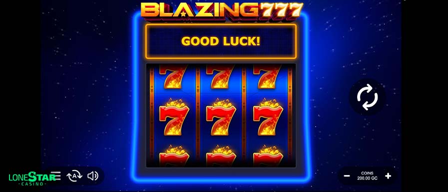 Blazing 777 slot game screenshot