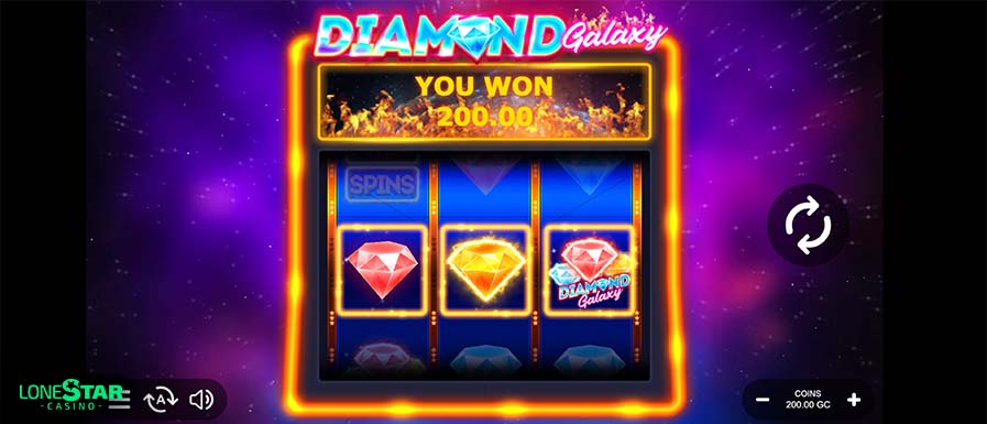 Diamond Galaxy slot game screenshot