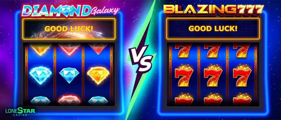 Diamond Galaxy vs Blazing 777 slot comparison image